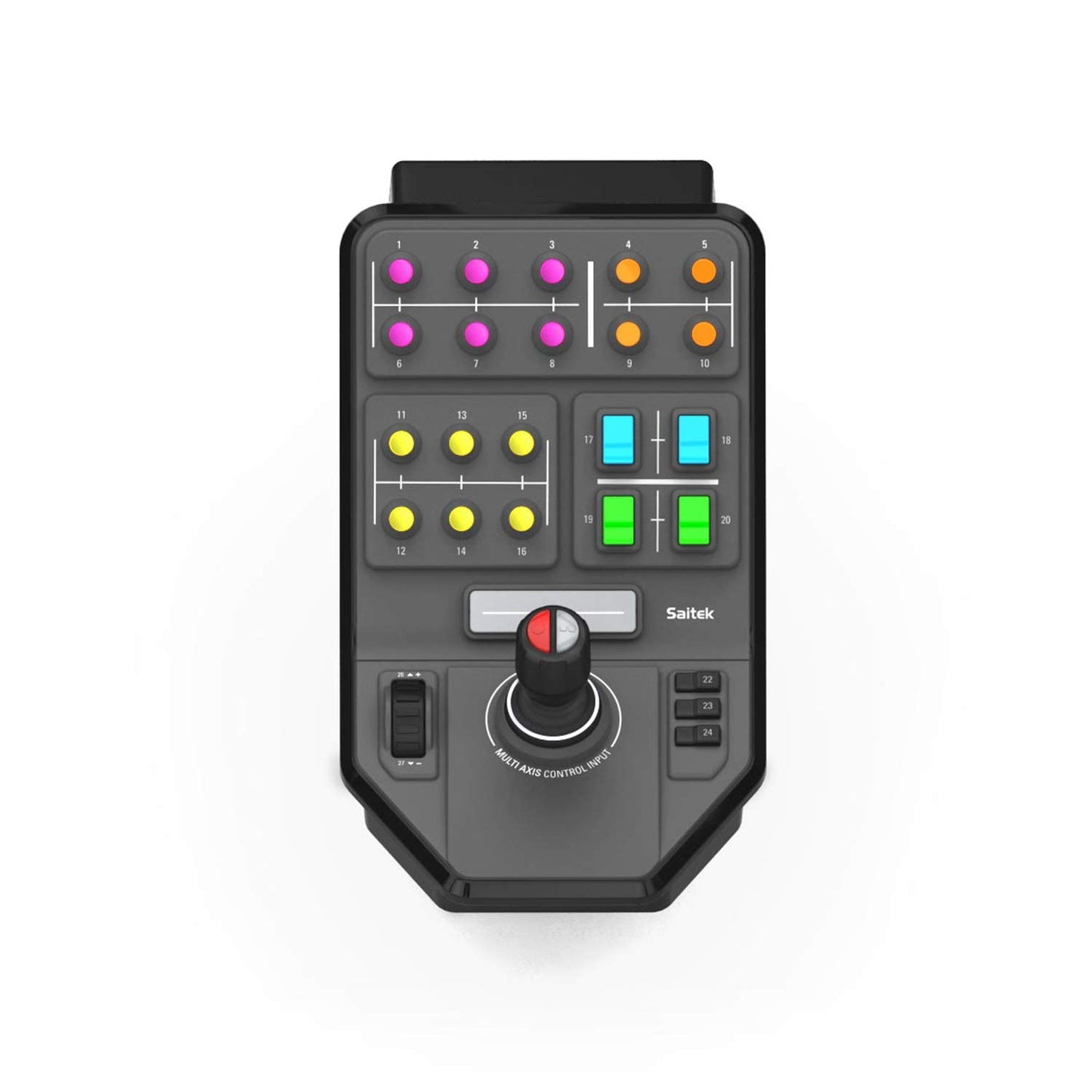 Logitech G Saitek Farm Sim Controller, Farming Simulator Bundle consisting of steering wheel, control console, gas and brake pedals, 900° steering range, 38+ buttons, USB port, PC/Mac - black - 945-000063