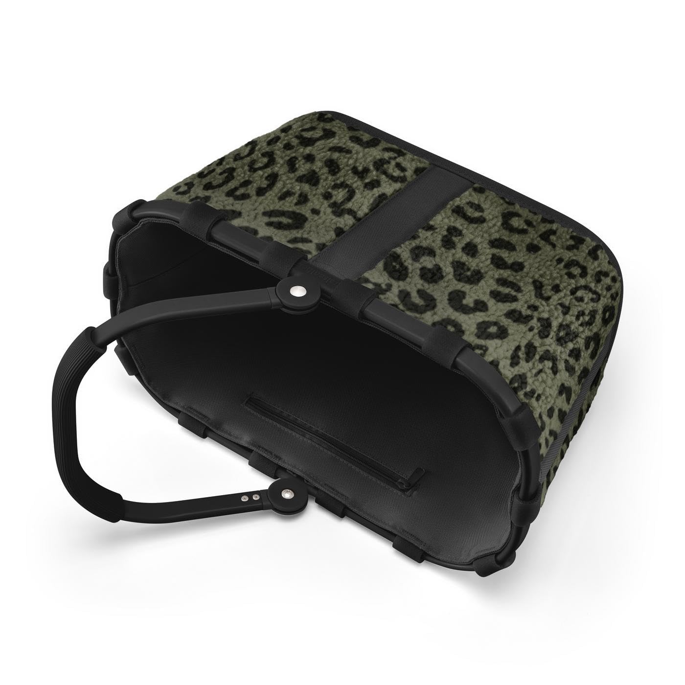 reisenthel carrybag XS teddy leo olive – sturdy shopping basket with practical inner pocket – elegant and water-repellent design - BN5055