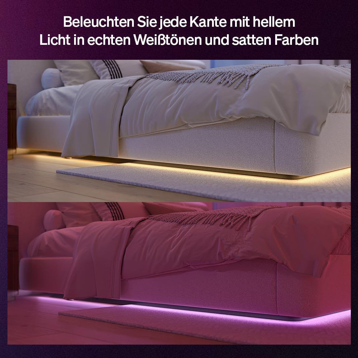 Philips Hue Flux 10m LED Lightstrip, 1200 lm light band, flexible indoor lighting, Chromasync™ color mixing, RGBWWIC, LED strip can be cut, expandable, reusable, app and voice control. - 929004610802