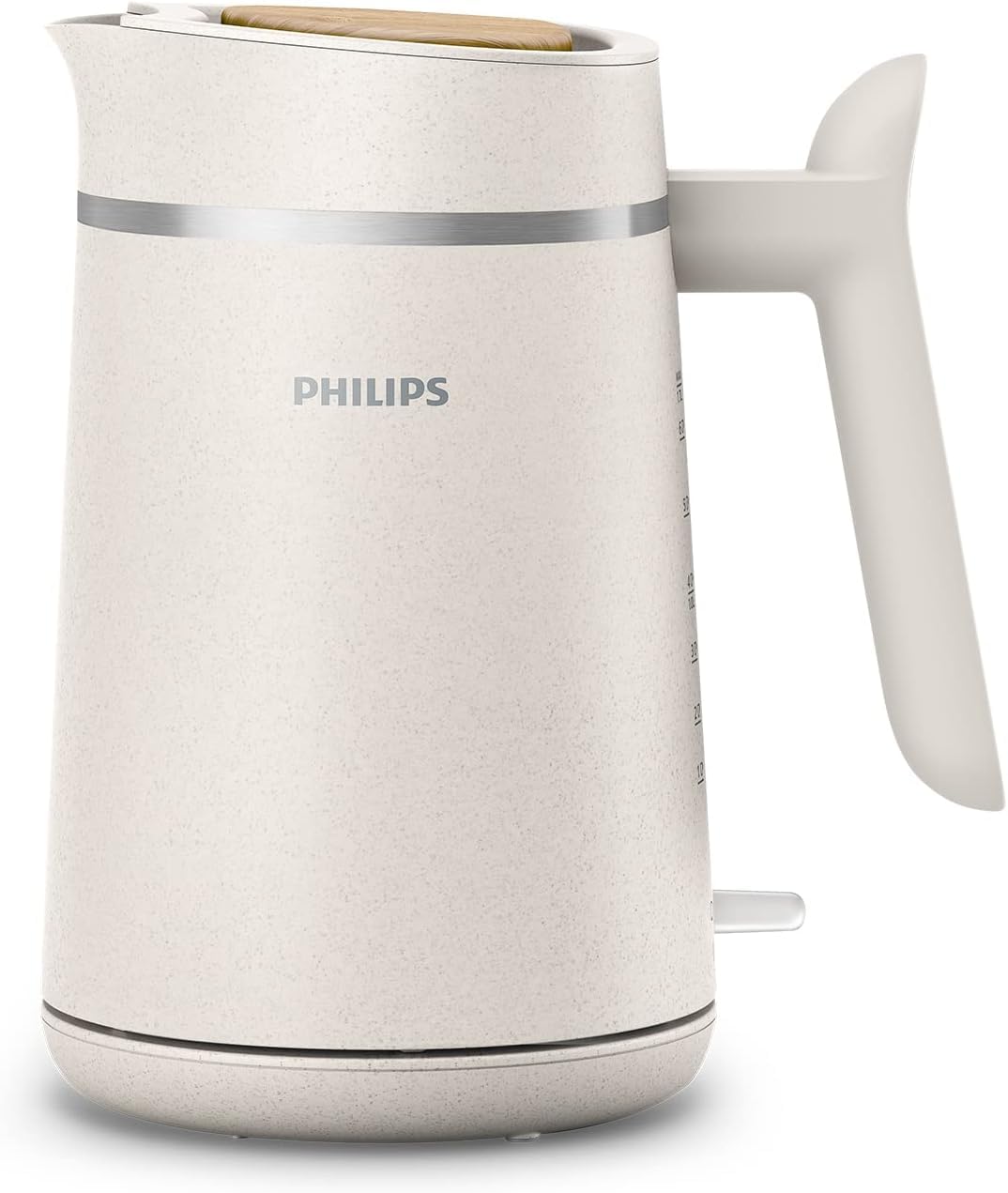 Philips HD9365/10 Conscious Collection kettle, organic, 100% recycled plastic, sustainable, 2,200 watts, 1.7 l capacity, cream