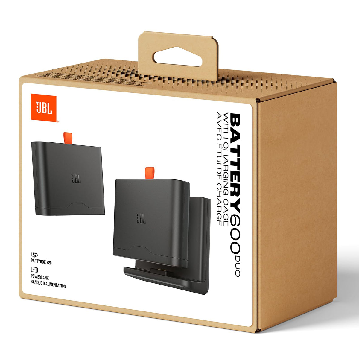 Baterie JBL 600 Duo, două acumulatori de rezervă cu cutie de încărcare, negru - JBLBATT600X2CHCASE