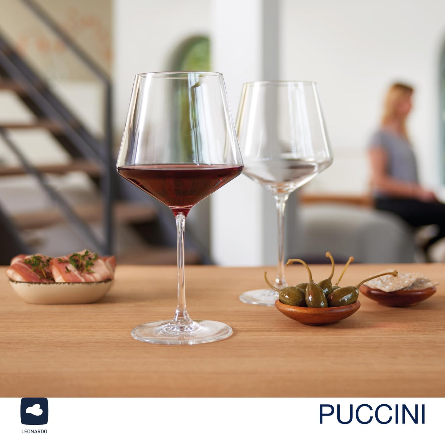 LEONARDO HOME PUCCINI burgundy glass (set of 6) incl. polishing cloth • Dishwasher-safe wine glasses (730 ml) • Shockproof & suitable for everyday use • 040981