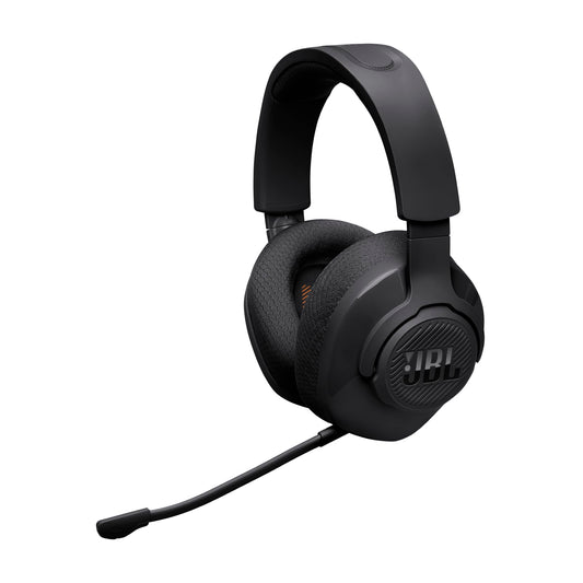 JBL Quantum 360 Wireless Over-Ear Gaming Headphones with 2.4GHz/Bluetooth Dual Wireless Connection, 22-Hour Battery, Multi-Platform Compatibility, Detachable Microphone with Mute, Black - JBLQTUM360BLK