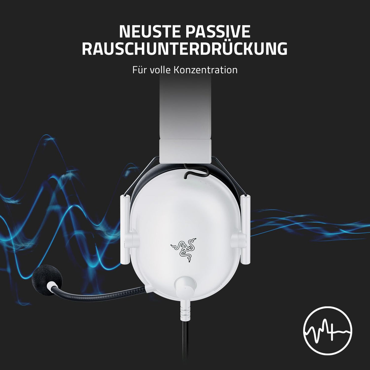 Razer BlackShark V2 X - Multi-platform wired esports headset (Triforce 50mm drivers, advanced passive noise cancellation, 7.1 surround sound, Hyperclear cardioid mic) White - RZ04-03240700-R3M1