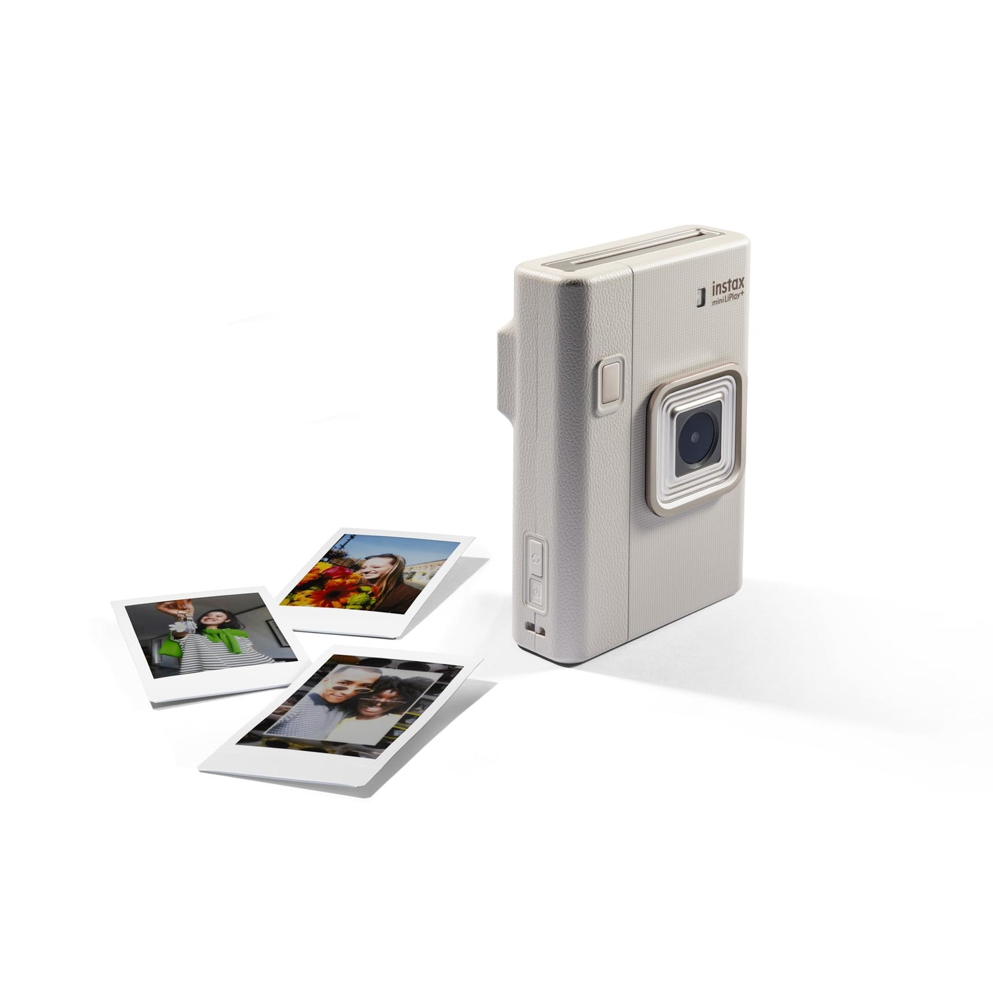 FUJIFILM instax mini LiPlay+™ hybrid instant camera | 2-in-1 hybrid camera with smartphone printer, sound print for pictures with sound, dual lens selfie camera with LCD display & app control | Sand beige