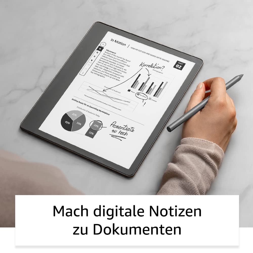 Certified and refurbished Kindle Scribe, the first Kindle with writing functionality, featuring a 10.2-inch Paperwhite display with 300 ppi, comes with a premium stylus | 64 GB - C4A6T4