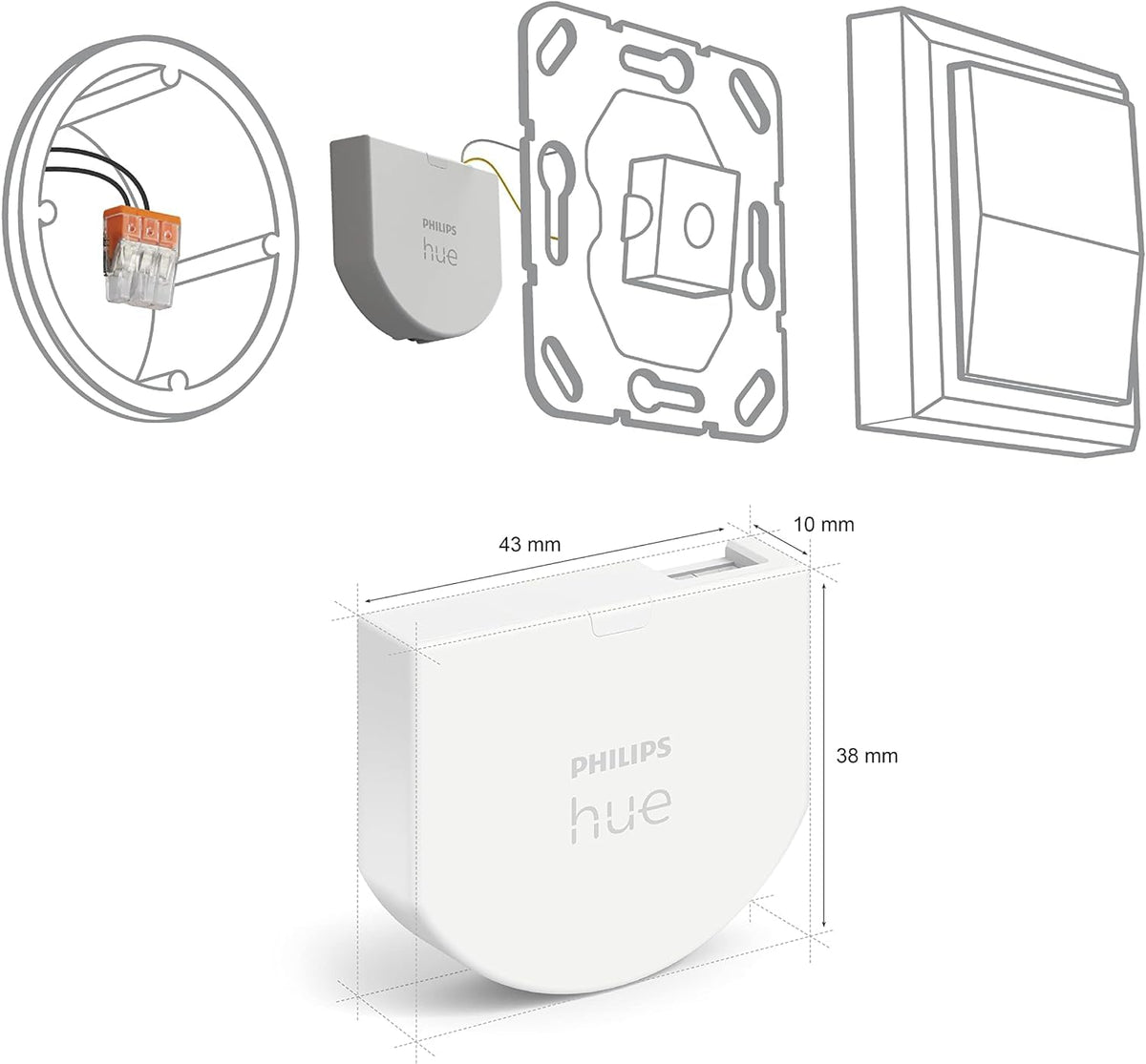 Philips Hue Wall Switch, Smart Switch, 2-Pack - 929003017102