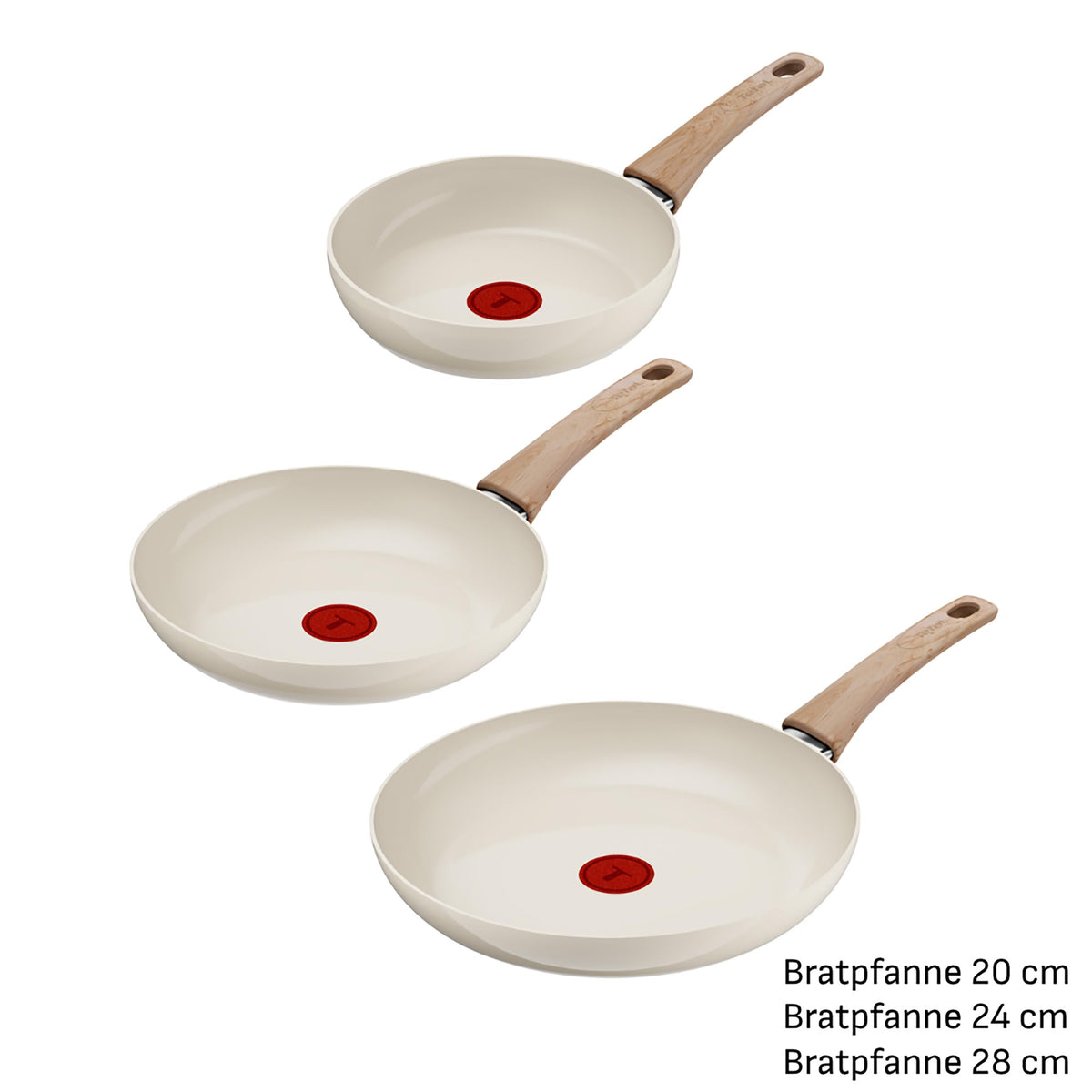Tefal Reflect On 3-piece Frying Pan Set, 20/24/28 cm, for all types of cooktops - G0229132