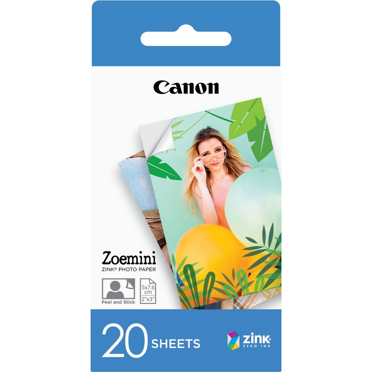 Canon Zoemini 2 Mini Photo Printer, portable and compact for on-the-go use, fits in your pocket. Printing KIT & ZP-2030 Original Zink photo paper, 20 sheets included. Zoemini instant camera/photo printer.