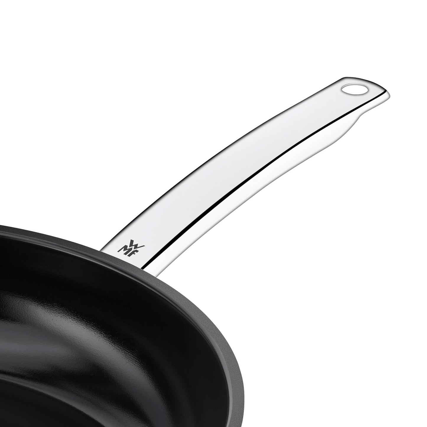 WMF Durado frying pan 32 cm induction, stainless steel pan with high edge with non-stick coating, suitable for all types of stoves, long heat retention, ceramic coating, oven safe up to 260 degrees - 748326021