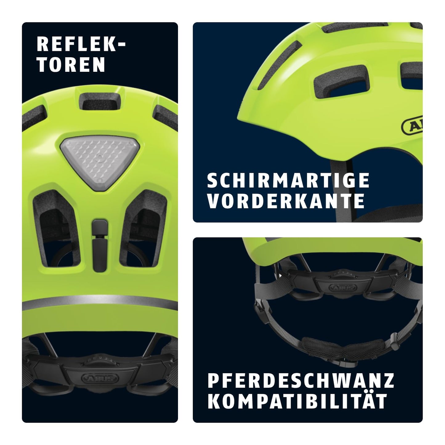 ABUS Youn-I 2.0 bicycle helmet - with light for children, teenagers and young adults - for girls and boys - yellow, size M - 40163