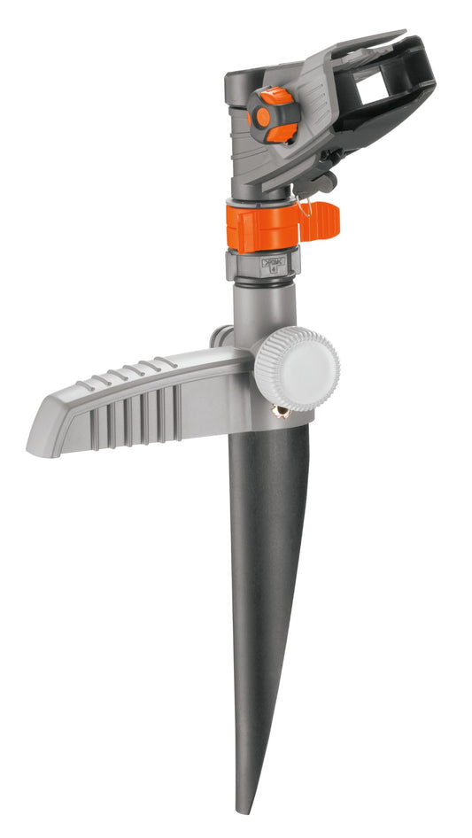 Gardena Comfort pulse, circle and sector sprinkler (on spike): large area sprinkler for irrigating larger areas from 75 to 490 m², infinitely variable range adjustment up to 12.5 m (8141-20) - 08141-20