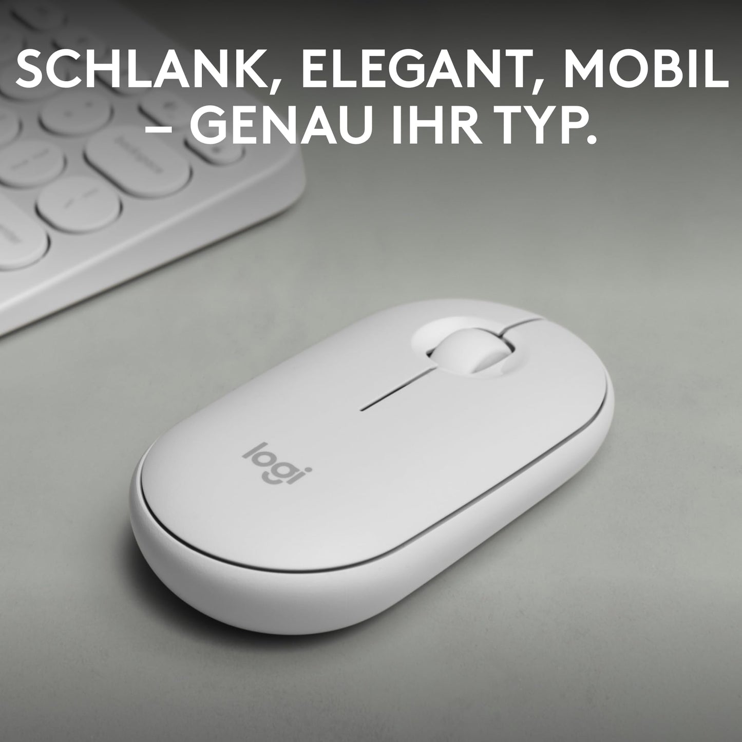 Logitech Pebble Mouse 2 M350s Tonal White