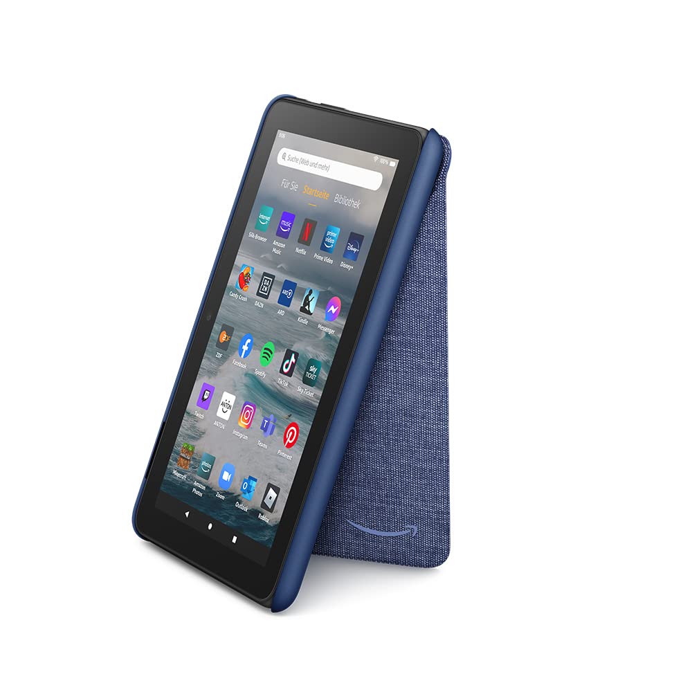 Amazon fabric cover for the Fire 7 tablet (only compatible with 12th generation tablets, 2022), dark blue - 53-028305