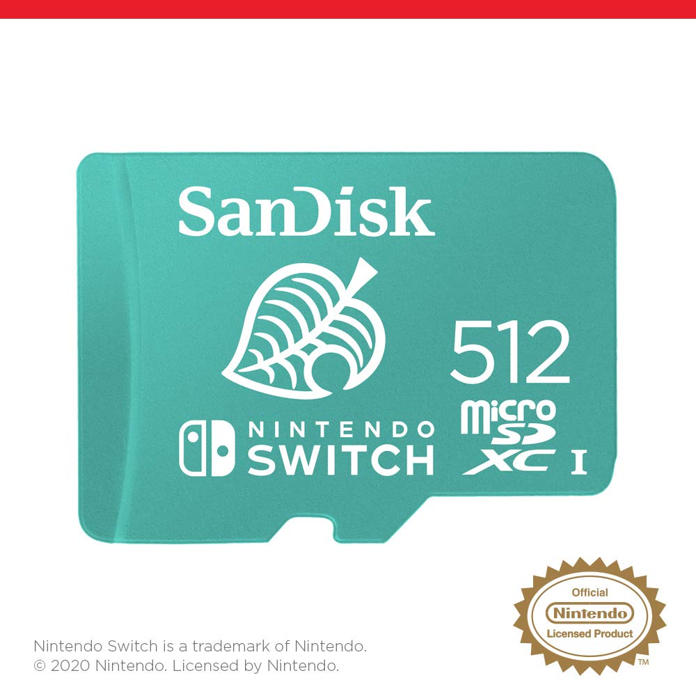 SanDisk microSDXC UHS-I Memory Card for Nintendo Switch - SDSQXAO-512G-GNCZN