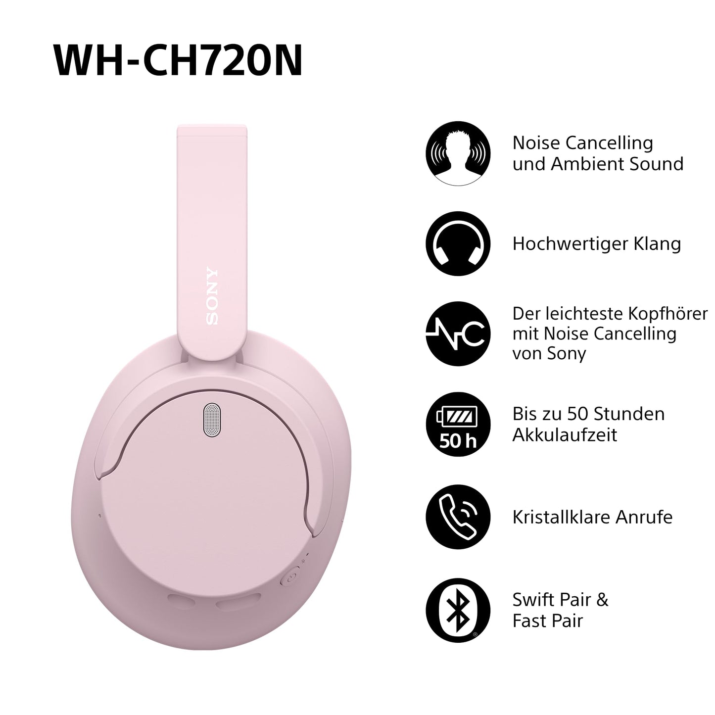 Sony WH-CH720N Pink