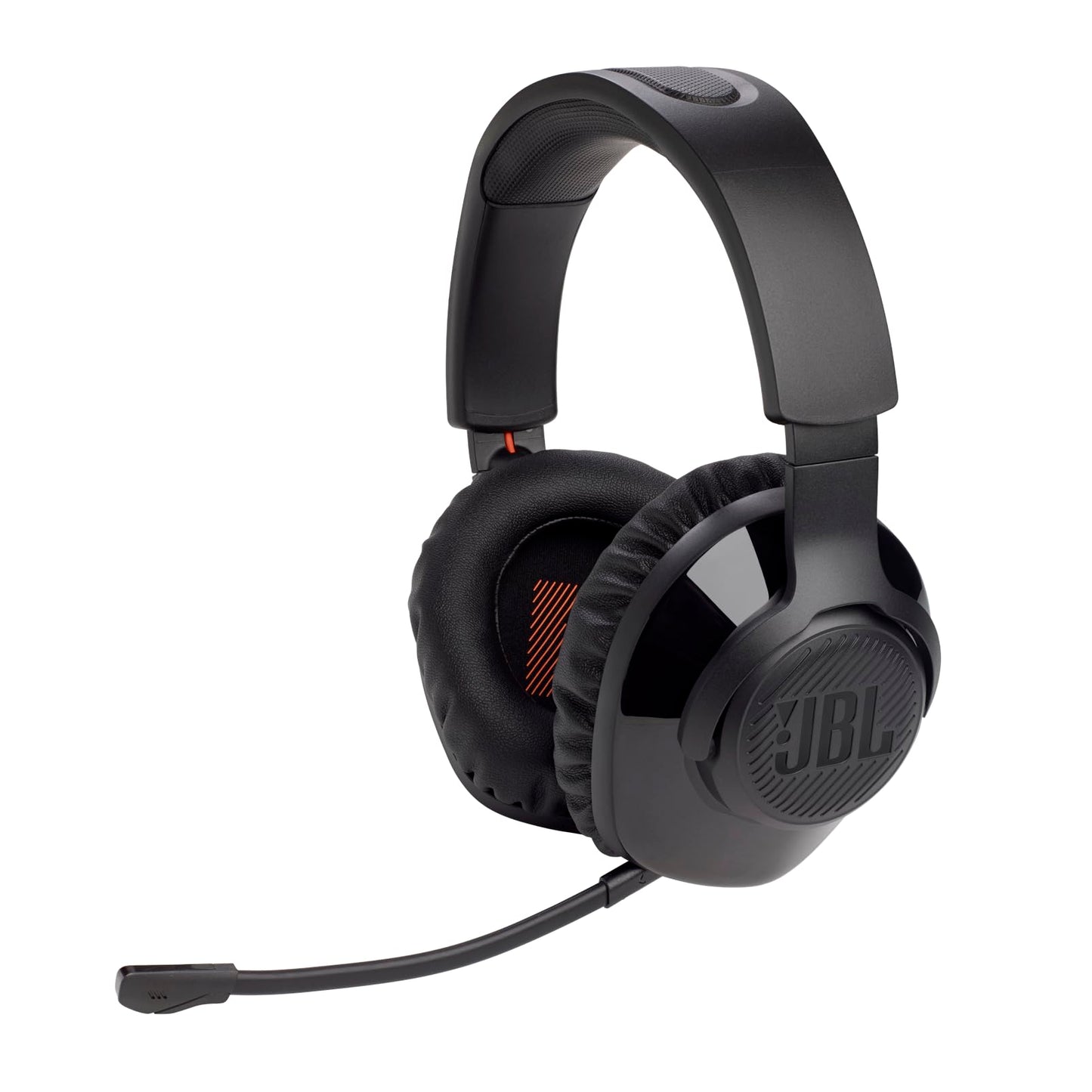 JBL Quantum 350 Over-Ear Gaming Headset - Wireless 2.4 GHz and USB-C port - With removable boom mic and QuantumSurround Sound - Black - JBLQ350WLBLK