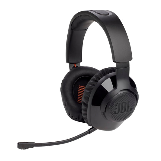 JBL Quantum 350 Over-Ear Gaming Headset - Wireless 2.4 GHz and USB-C port - With removable boom mic and QuantumSurround Sound - Black - JBLQ350WLBLK