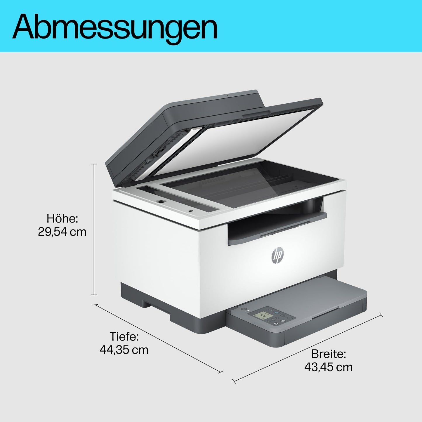 HP LaserJet MFP M234sdw multifunction laser printer, printer, scanner, copier, document feeder, WLAN, LAN, duplex, airprint, gray-white - 9YG05F