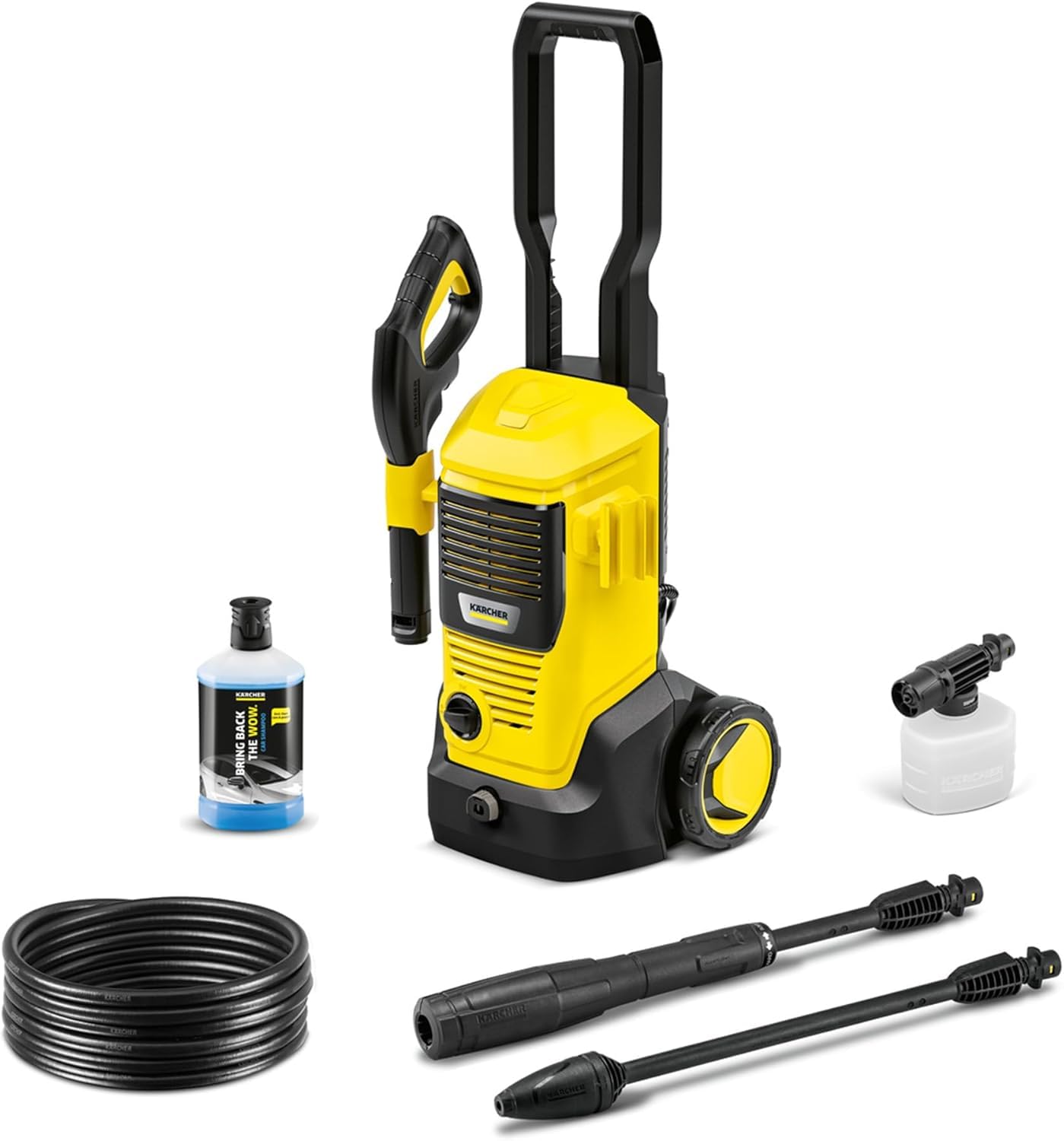 Kärcher high-pressure cleaner K 5 FJ, pressure: max. 145 bar, delivery rate: 500 l/h, area performance: 40 m²/h, water filter, weight: 6.3 kg, HD gun, dirt blaster, Vario Power Jet, foam nozzle - 1.679-610.0