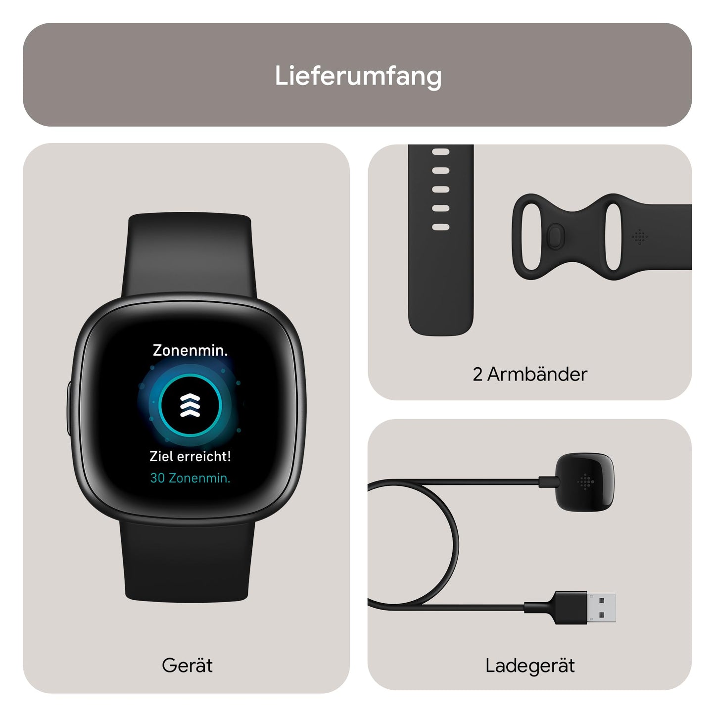 Fitbit Versa 4 Black/Graphite (FB523BKBK)
