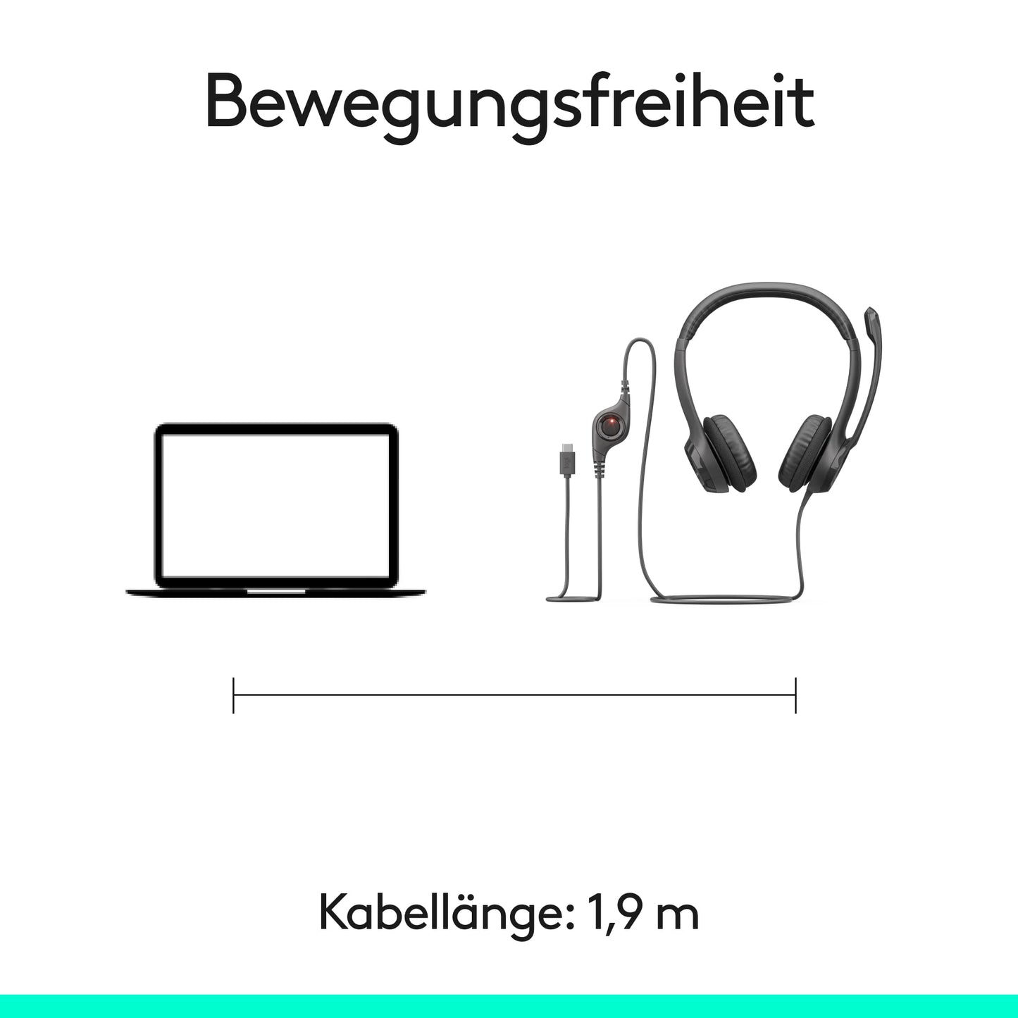 Logitech H390 Wired Headset for PC/Notebook, Stereo Headphones with Noise Canceling Microphone, Stereo, Wired Controls, Works with Chromebook - BLACK - 981-001576