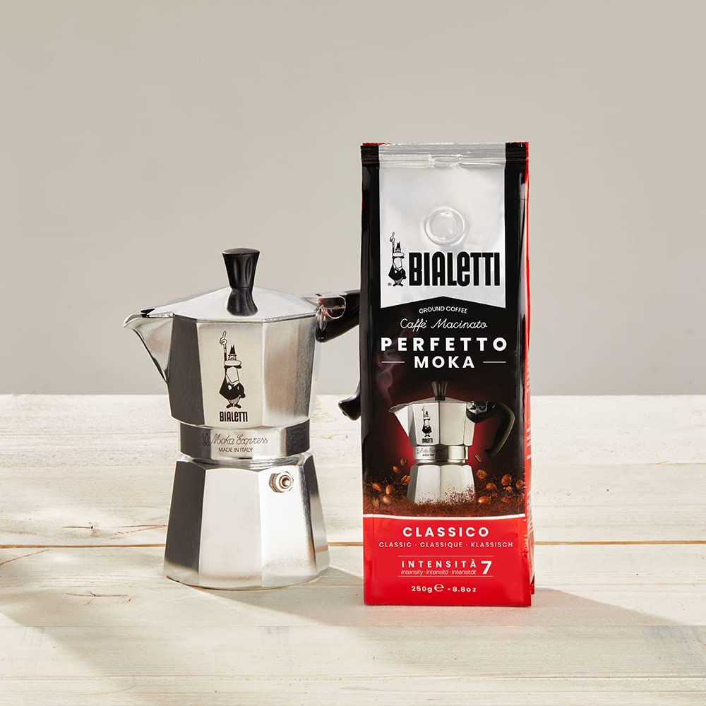 Bialetti espresso maker plus 250 g Perfect Moka Bialetti, non-induction capable, 3 cups (130 ml), aluminum, 0003544