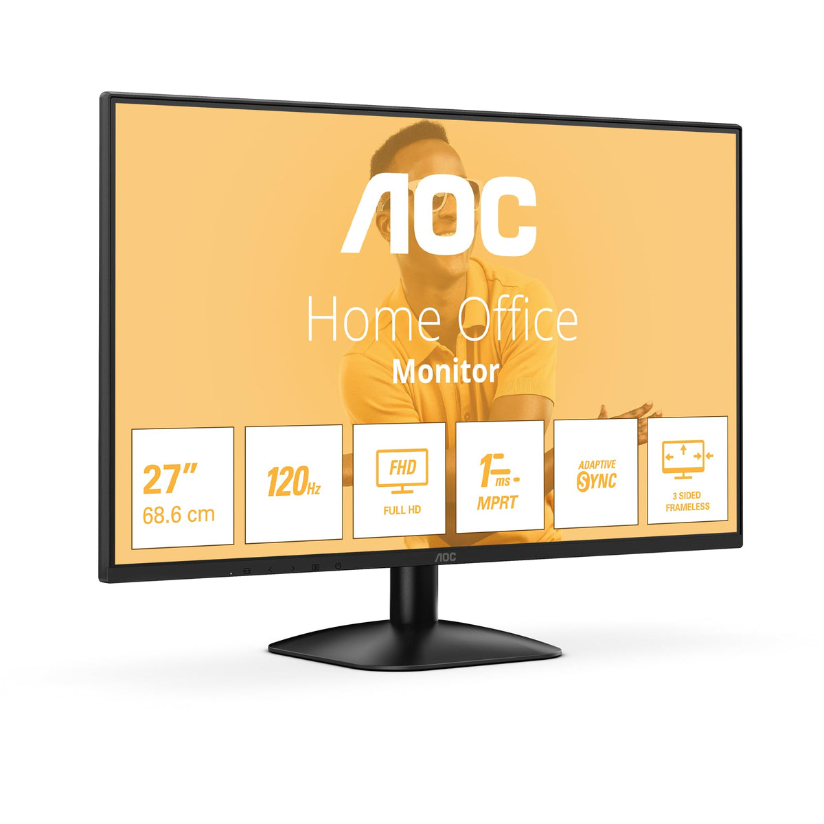 AOC 27B31H 27 Inch FHD Monitor, 120Hz, IPS Panel, 4ms GtG, (1920x1080 HDMI 1x 1.4) Black
