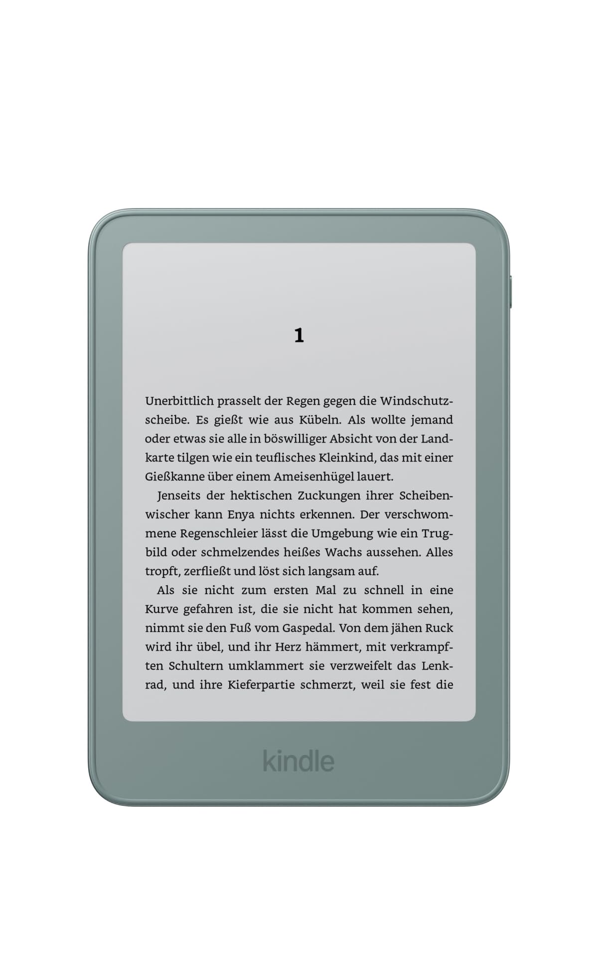 Amazon Kindle 32 GB (cea mai recentă generație), subțire, nou design din aluminiu, display de 6 inch, fără reclame - Verde sticlă de mare Aluminiu - LP38MA