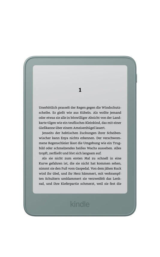 Amazon Kindle 32 GB (latest generation), thinner, new aluminum design, 6-inch display, ad-free - Ocean Glass Green Aluminum - LP38MA