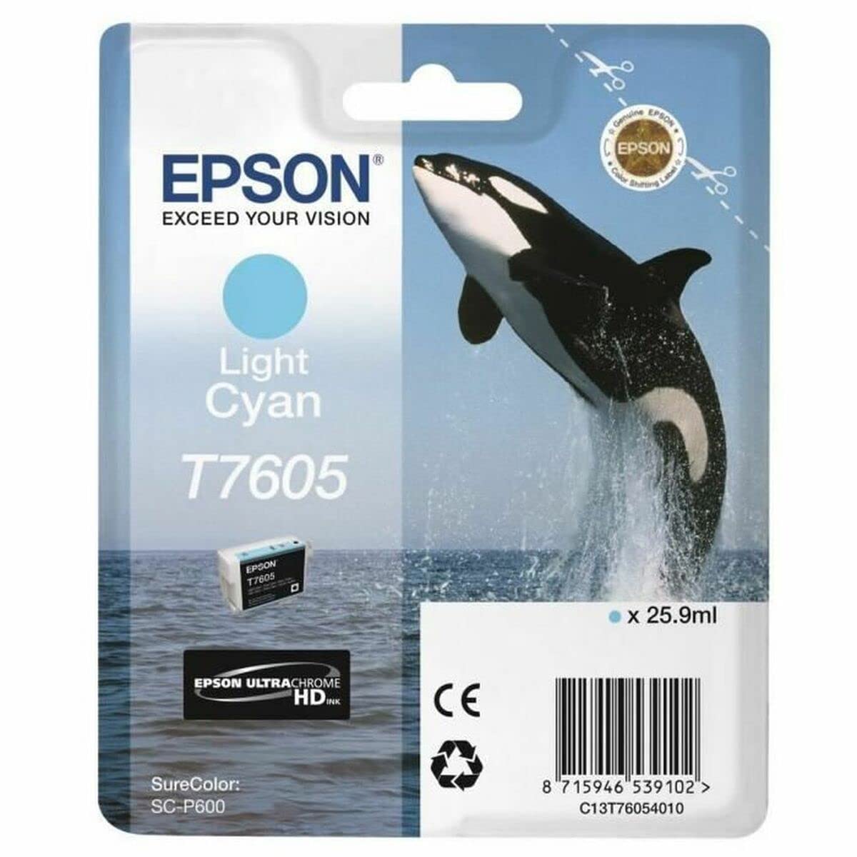 Epson T76054010 cartușe de cerneală, 26 ml, cyan deschis - C13T76054010