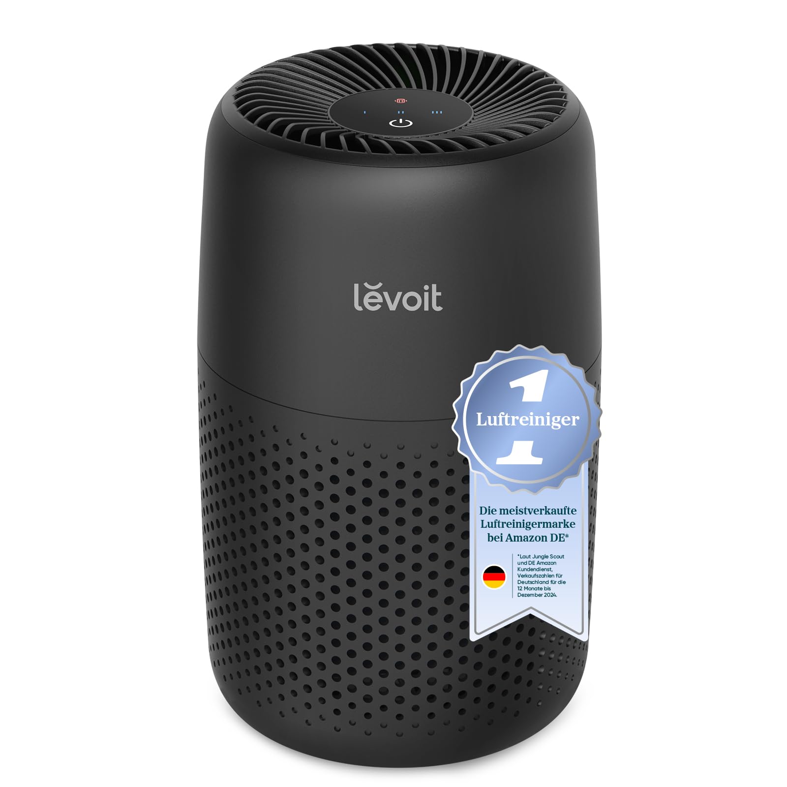 Purificator de aer LEVOIT cu aromaterapie, purificator de aer pentru dormitor, filtru de carbon activat HEPA 3-în-1 împotriva mucegaiului și prafului, consum de energie 7W, funcționare silențioasă, 3 viteze, Core Mini Black - LAP-C161-KEU