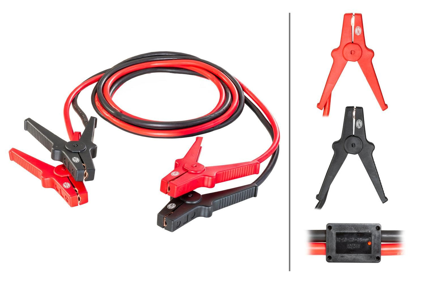 HELLA jumper cable - car jumper cable - 3.5 meters - starter cable for petrol and diesel engines - with carrying bag - 8KS 236 689-001