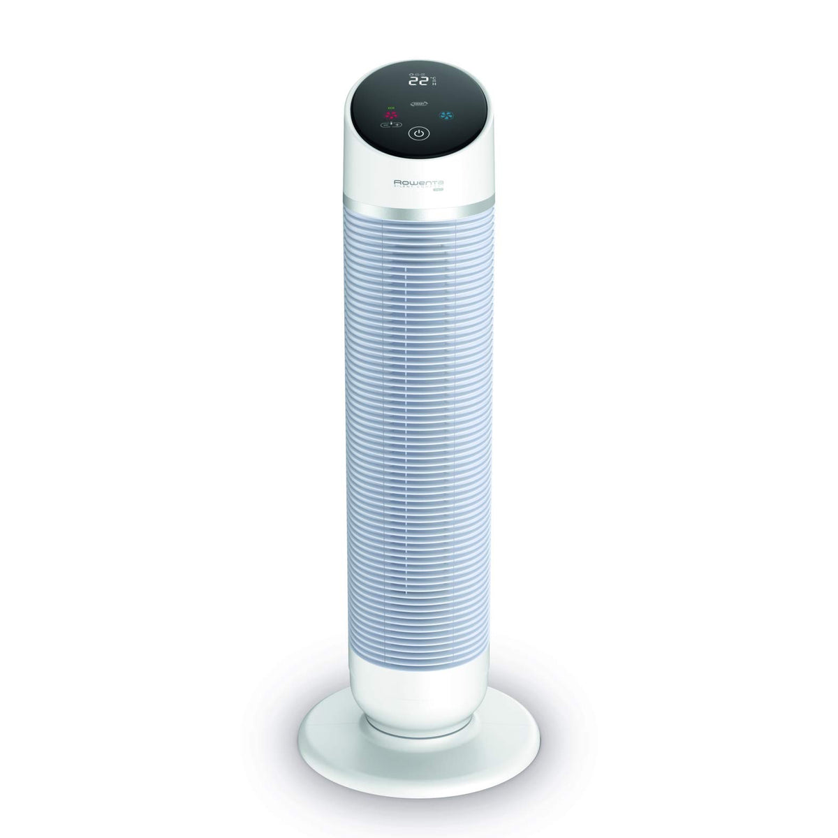 Rowenta 3-in-1 Tower Fan Silent Comfort, heater, fan, and air purifier, 10 settings for every need, eco heating mode, smart mode, remote control, timer, auto-off, white, HQ8120