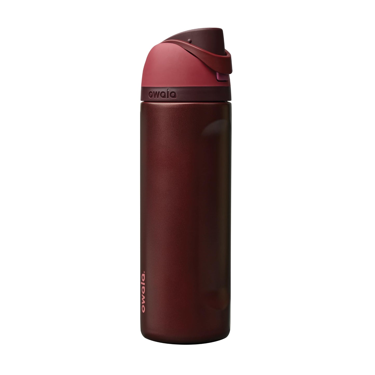 Owala FreeSip Insulated Stainless Steel Drinking Bottle with Straw, 710ml - BPA Free, Ideal for Sports, Fitness, Outdoors and Travel, Black Cherry - C08796
