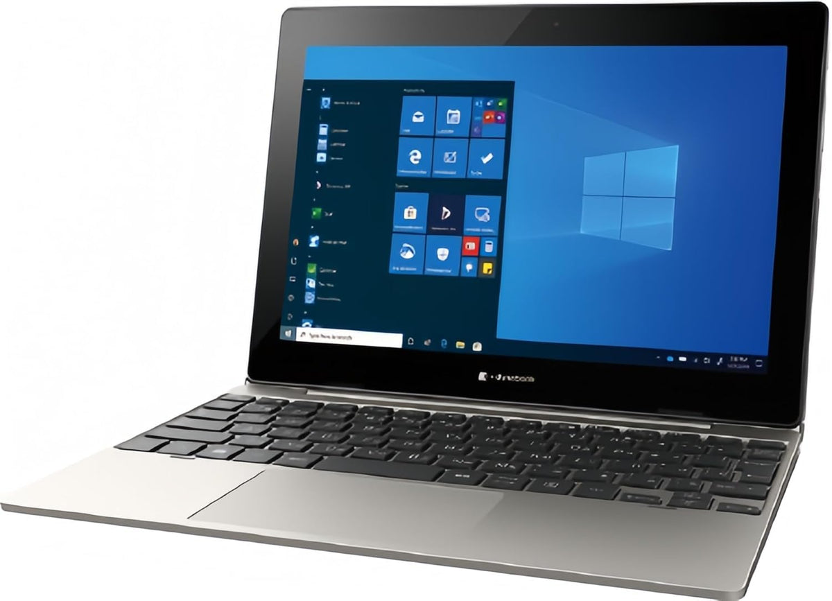 Laptop Toshiba Dynabook K50 2-in-1 cu touchscreen, ecran de 10.1" (1280x800), Intel Celeron N4020, 4 Go de RAM, 64 Go SSD, subțire și ușor, cameră web, Windows 11 Pro (Recondiționat) - TOSHIBA