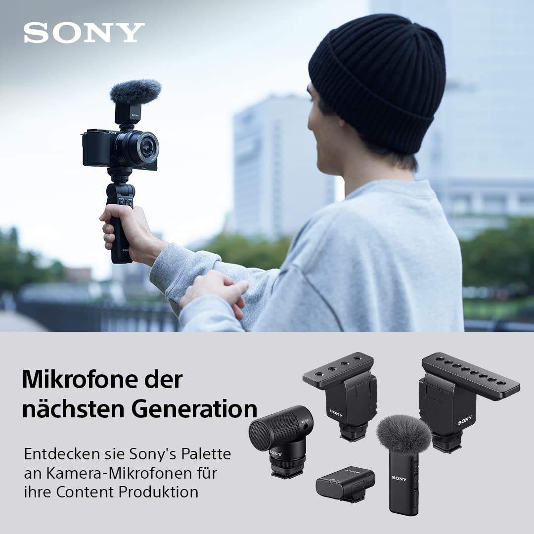Sony ECM-G1, Shotgun Microphone, Clear Sound, Wind Protection, Compact & Lightweight, Ideal for Cameras, Vlogs, Content Creation, Streaming - ECMG1Z.SYU
