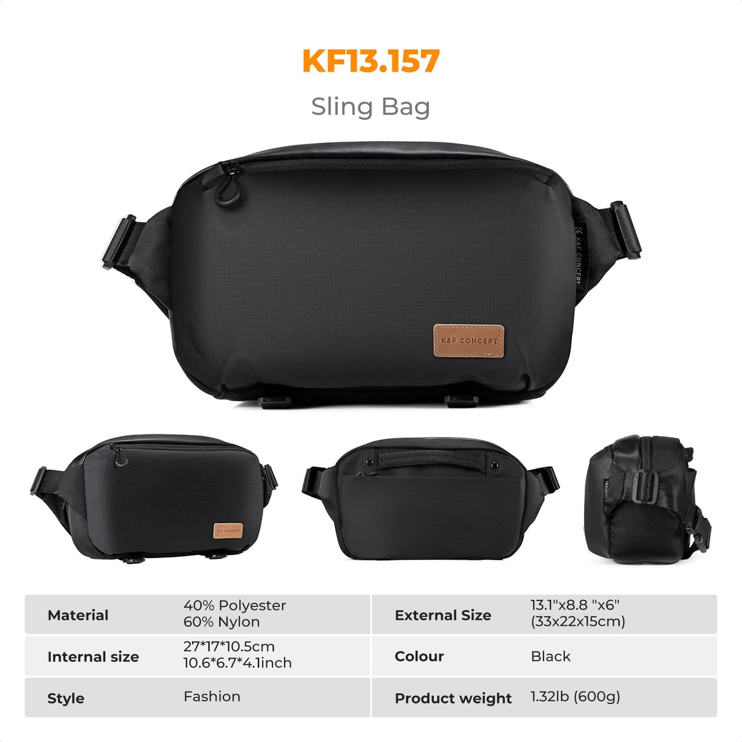 K&F CONCEPT Camera Backpack Shoulder Bag Square Bag Bags for Photographers Camera Rectangle Case Compatible with Canon/Nikon/Sony/DJI Mavic Drone Backpack - KF13.157V8