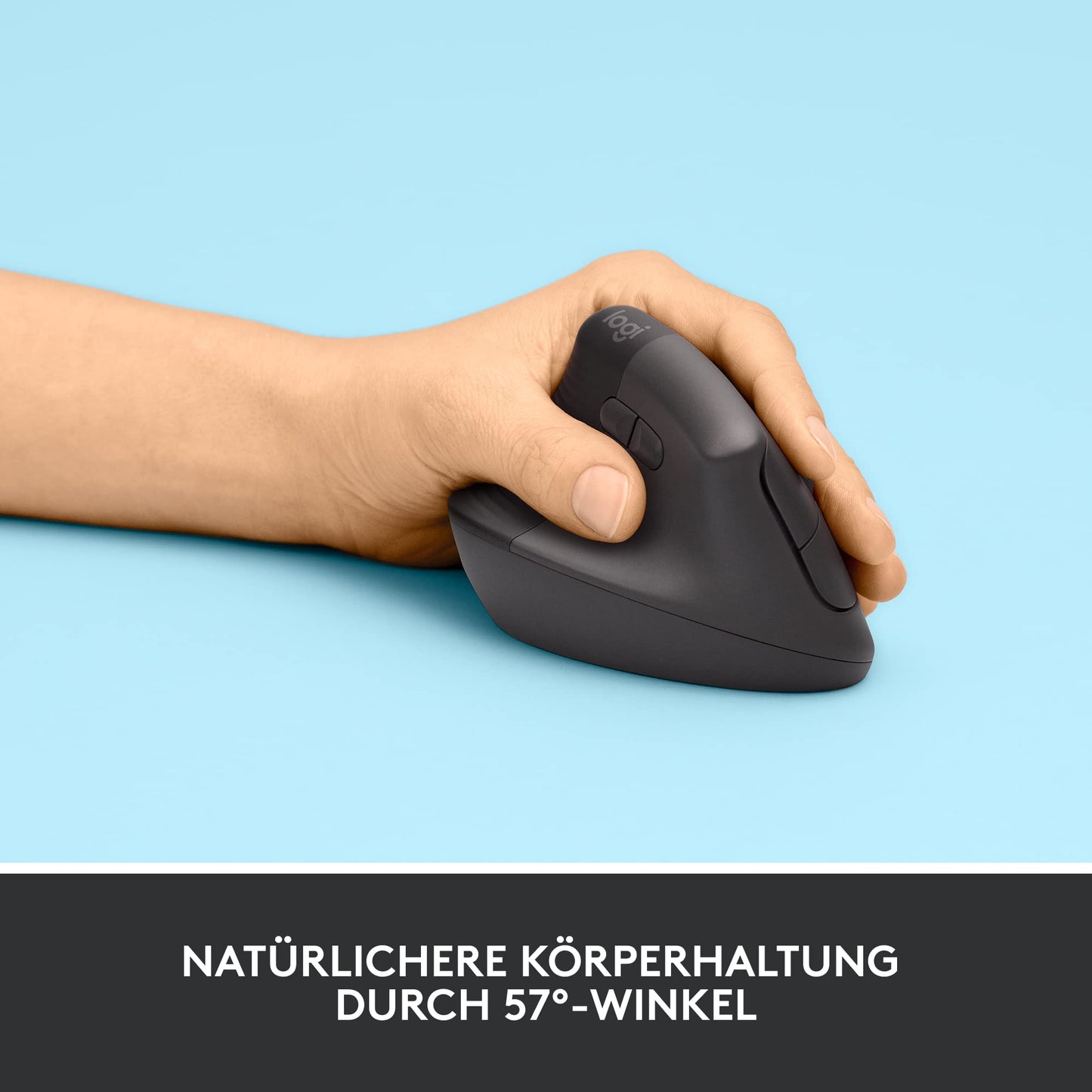 Logitech Wireless Ergonomical Mouse - Left Handed, Bluetooth, Gray, Left-handed - 910-006474