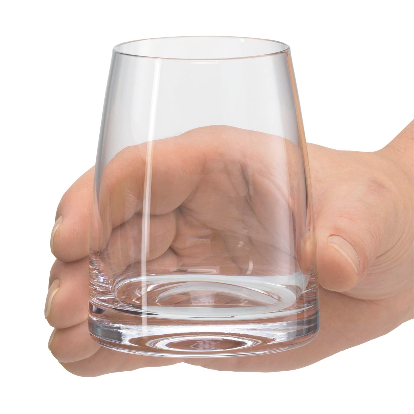 WMF Kineo water glasses set of 4, drinking glasses, tumbler 325ml, crystal glass, thin drinking rim, ergonomic shape, dishwasher safe - 907402040