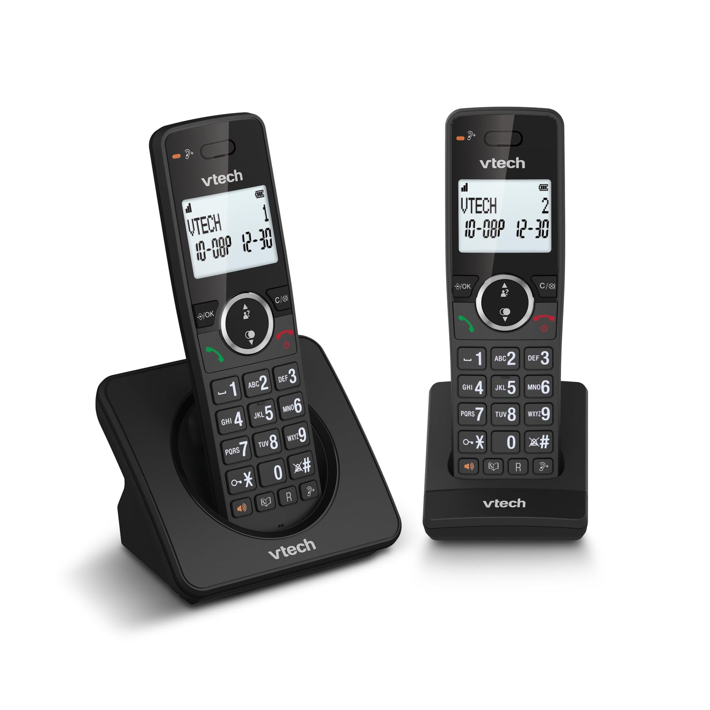 VTech ES2001 DECT Telephone Cordless 2 handsets with call barring, volume control, caller ID/call waiting, 18 hours talk time, speed dial, backlit display & keypad, ECO mode