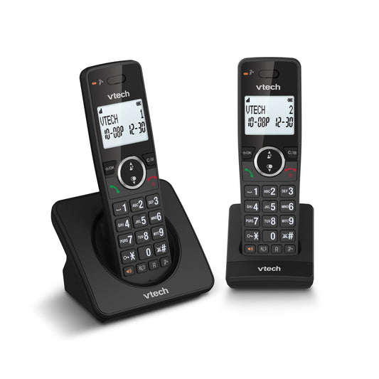 VTech ES2001 DECT Telephone Cordless 2 handsets with call barring, volume control, caller ID/call waiting, 18 hours talk time, speed dial, backlit display & keypad, ECO mode
