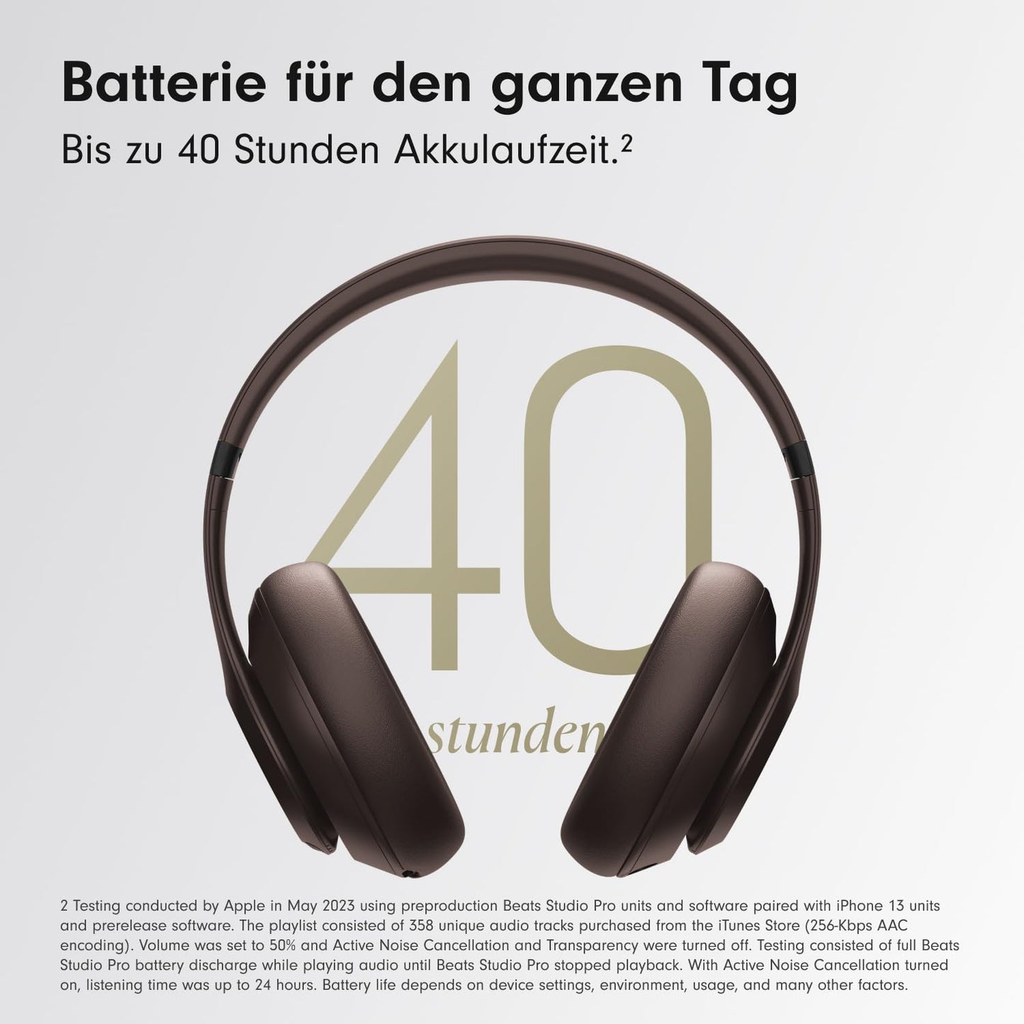 Beats Studio Pro - Completely Wireless Bluetooth Noise Canceling Headphones - Personalized 3D Audio, USB-C Lossless Audio, Apple & Android Compatibility - Espresso - MQTT3ZM/A