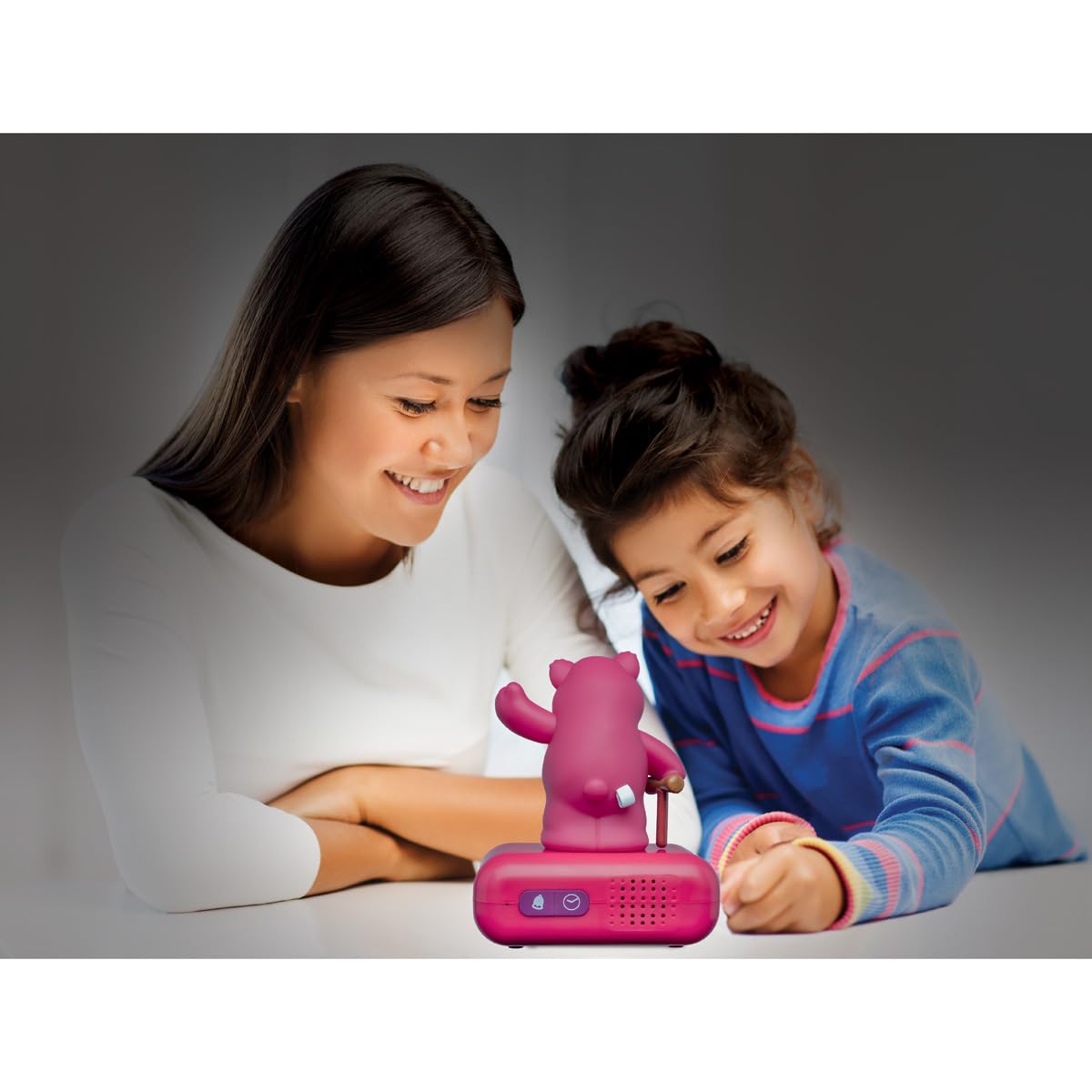 Lexibook, Disney Toy Story, alarm clock night light Lotso, luminous figure, sound effects, alarm selection, LCD display with backlight, snooze function, purple, RL800TS1