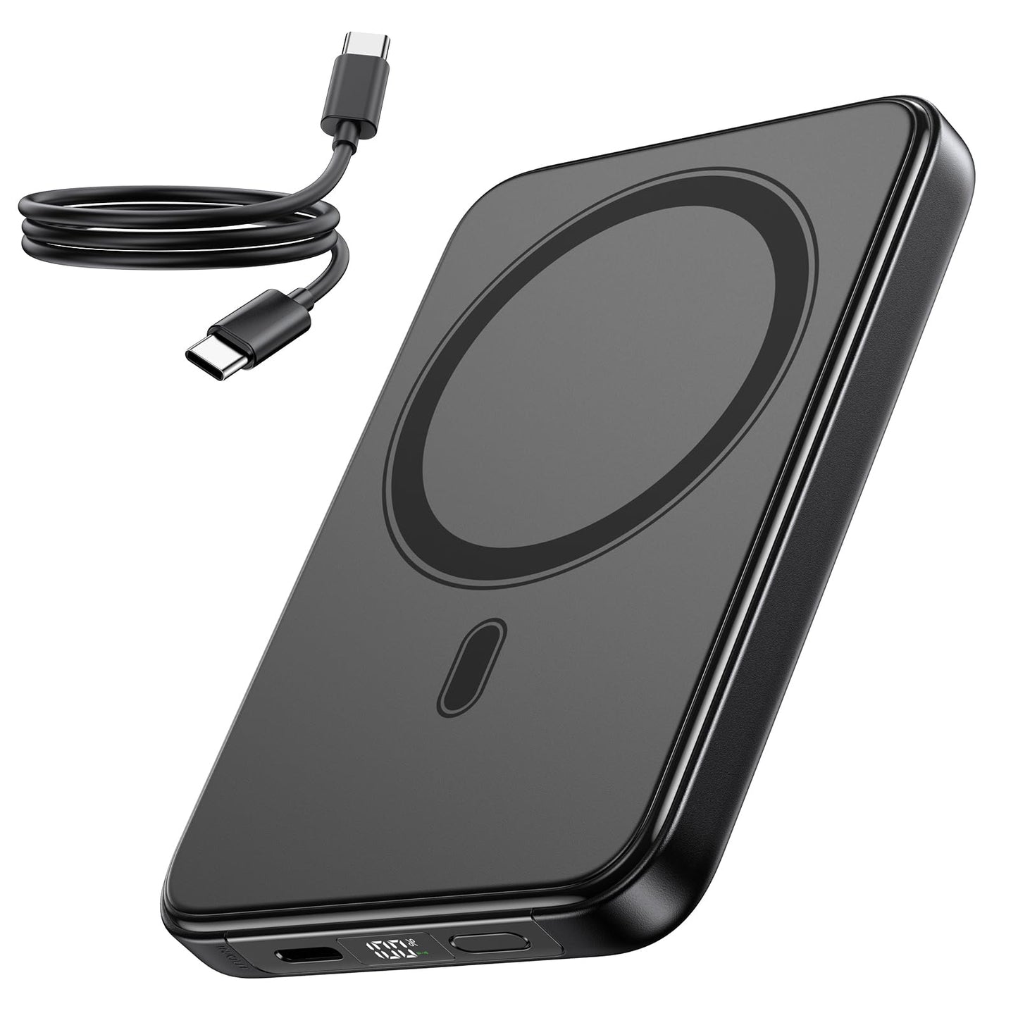 Power Bank 10000mAh Magnetic External Power Bank Wireless Magnetic with USB-C 20W, Fast Charger Portable Charger Compatible with iPhone 17 Pro Max/17 Pro/16/15 Pro Max/Pro/14/13/12 - C19PW