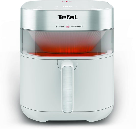 Tefal Easy Fry Infrared hot air fryer, up to 99% less fat, infrared technology, 7 liters, digital control panel, viewing window, auto-off, keep warm function, dishwasher safe, white, EY831GE0