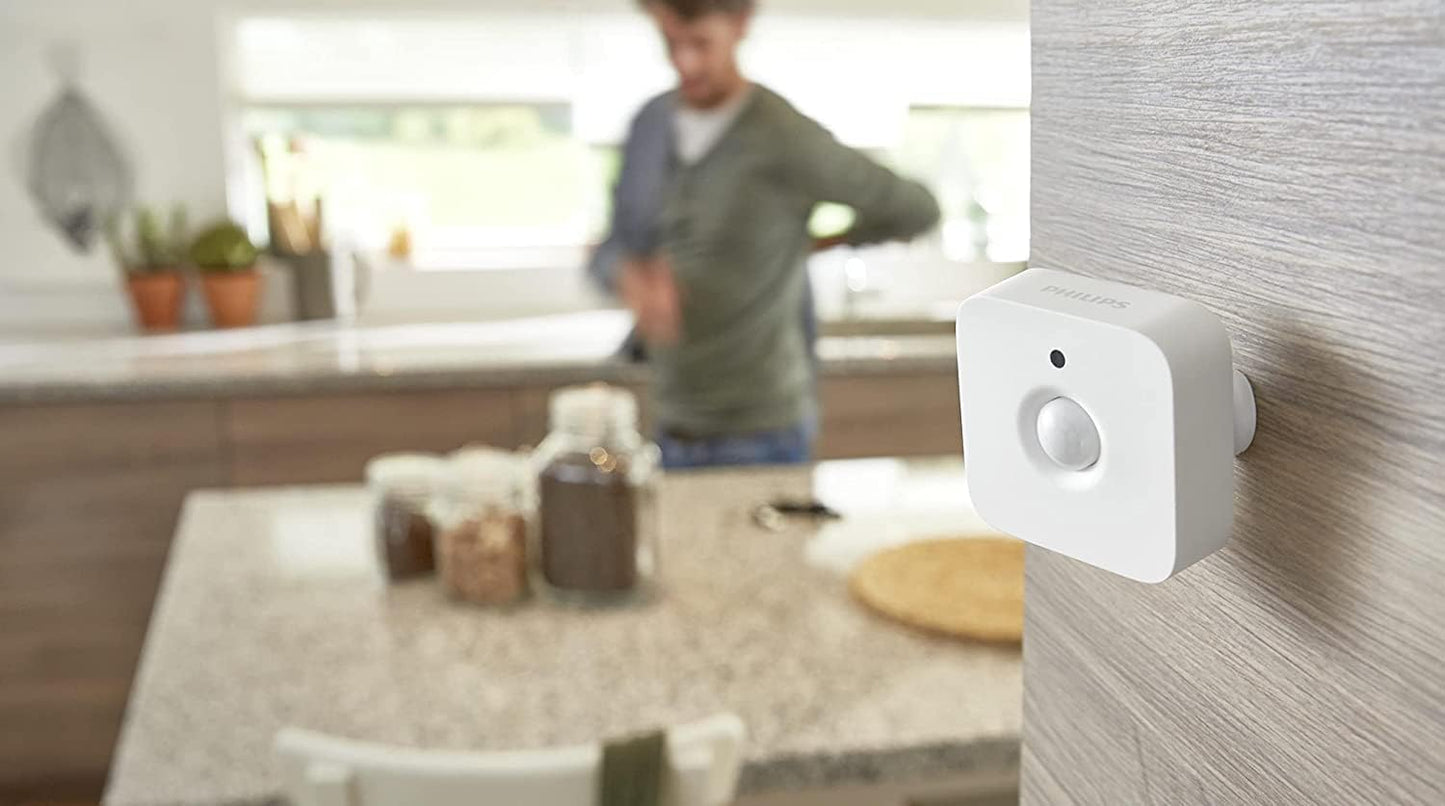 Philips Hue motion detector indoor, daylight sensor for smart lighting, automatic light control when there is movement for a safe home, white - 929003067501