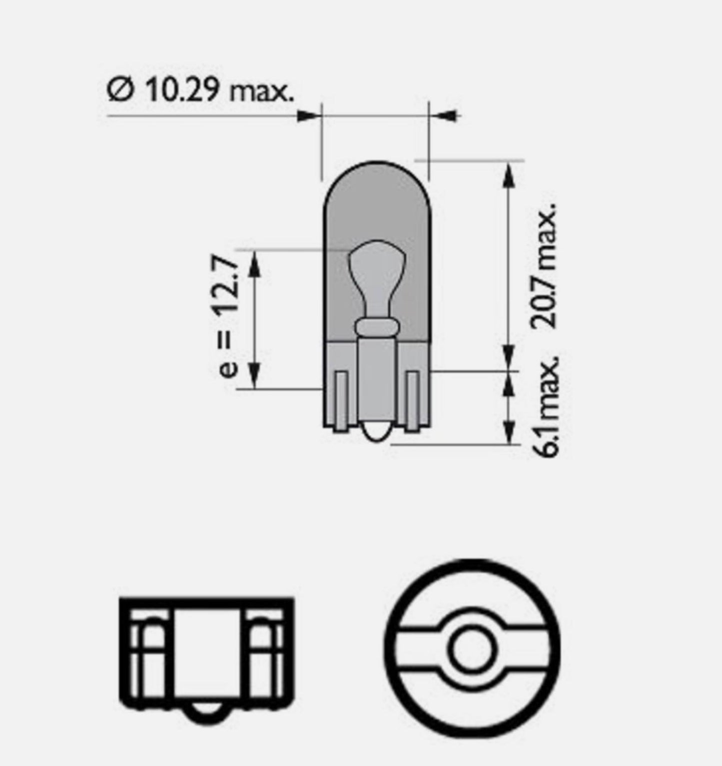 Philips automotive lighting Glassockellampe Vision WY5W, White 12396NAB2