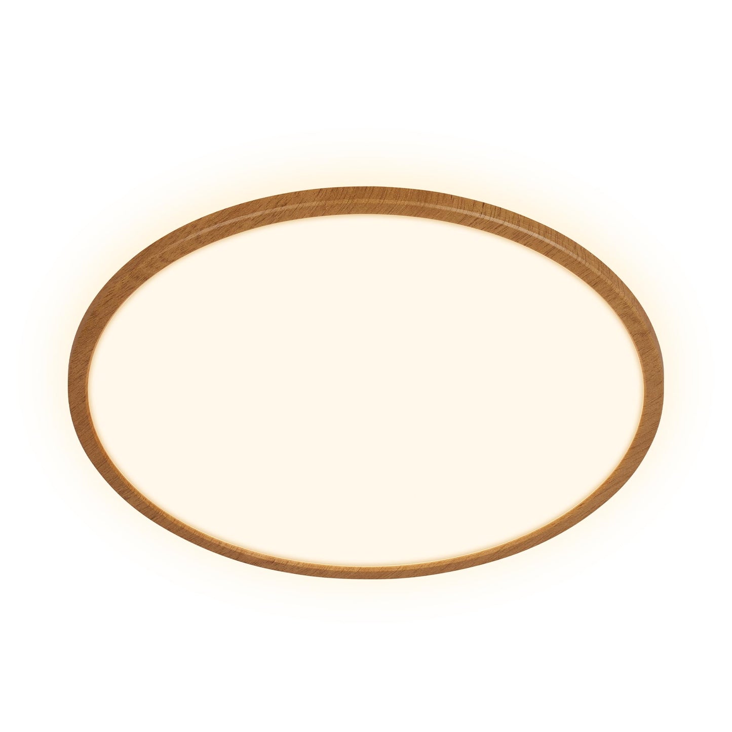 BRILONER - LED ceiling lamp with indirect light, flat, warm white light, lamp, ceiling light, living room lamp, LED panel, kitchen lamp, bedroom lamp, 42x3 cm, wood look frame - 7451314