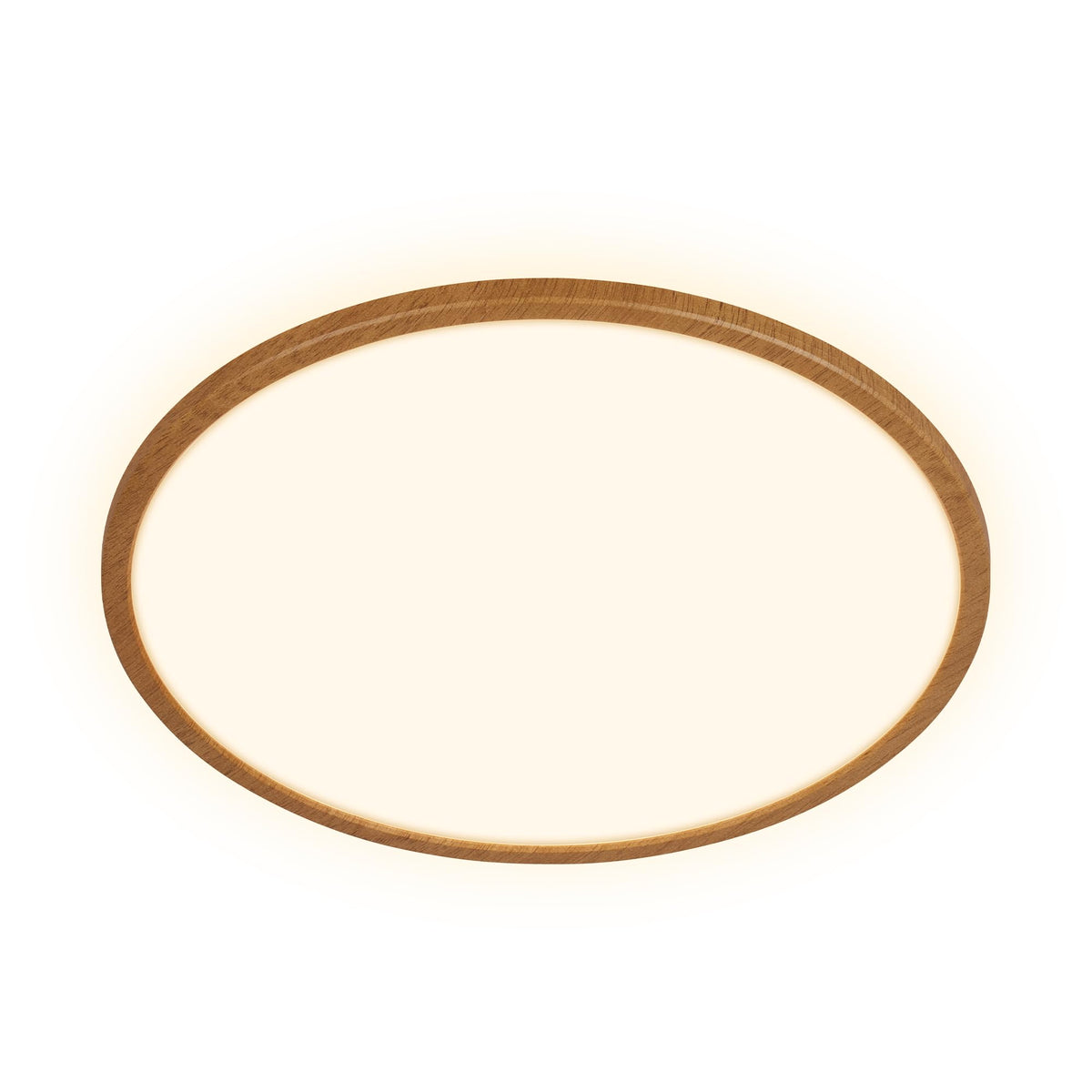 BRILONER - LED ceiling lamp with indirect light, flat, warm white light, lamp, ceiling light, living room lamp, LED panel, kitchen lamp, bedroom lamp, 42x3 cm, wood look frame - 7451314